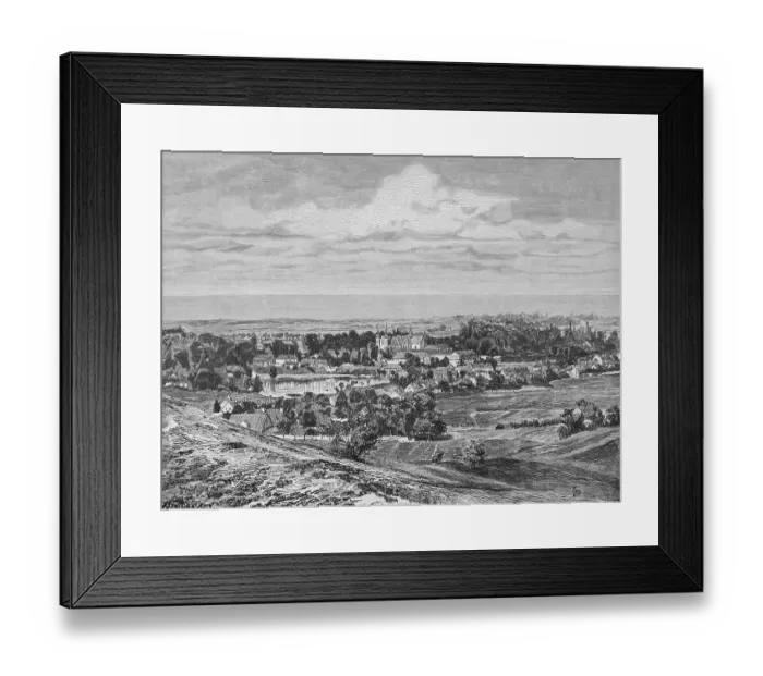 Framed Print : Townscape of Oliva or Oliwa, district of Gdansk