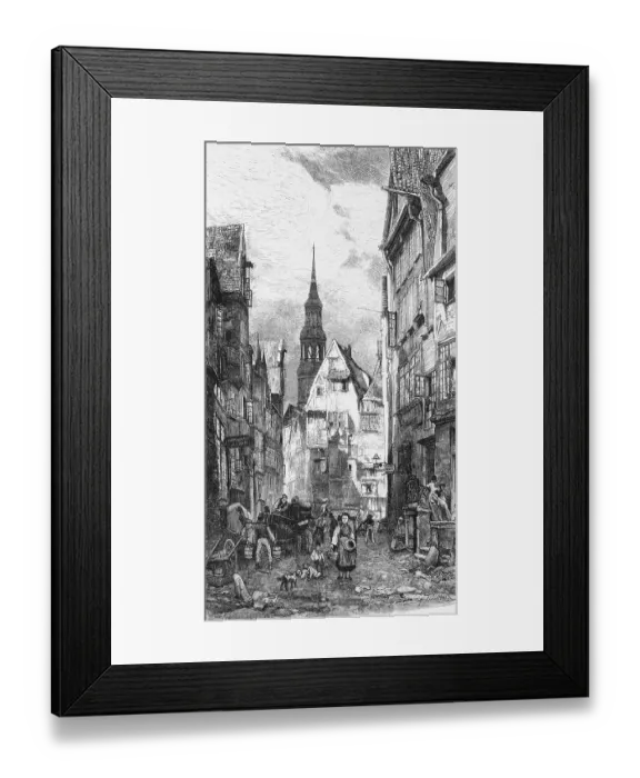 Framed Print : Dovenfleet with St. Katharinen Church