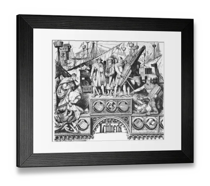 Framed Print : Hanseatic city of Luebeck, emblem