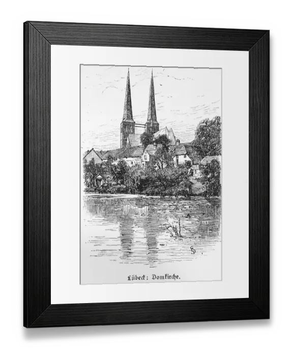 Framed Print : Cathedral church with mill pond