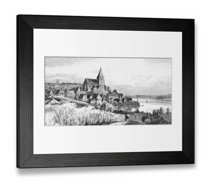 Framed Print : Town view of the small town of Moelln