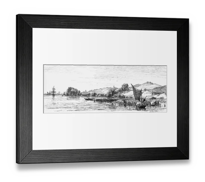 Framed Print : The Oder with Stettin or Szczecin Framed Print : The Oder with Stettin or Szczecin