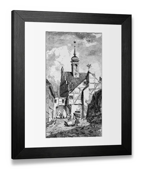 Framed Print : Alley in Stargard, West Pomerania