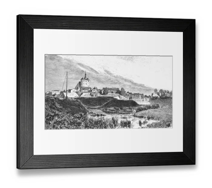 Framed Print : View of Kolberg or KoNobrzeg, Poland