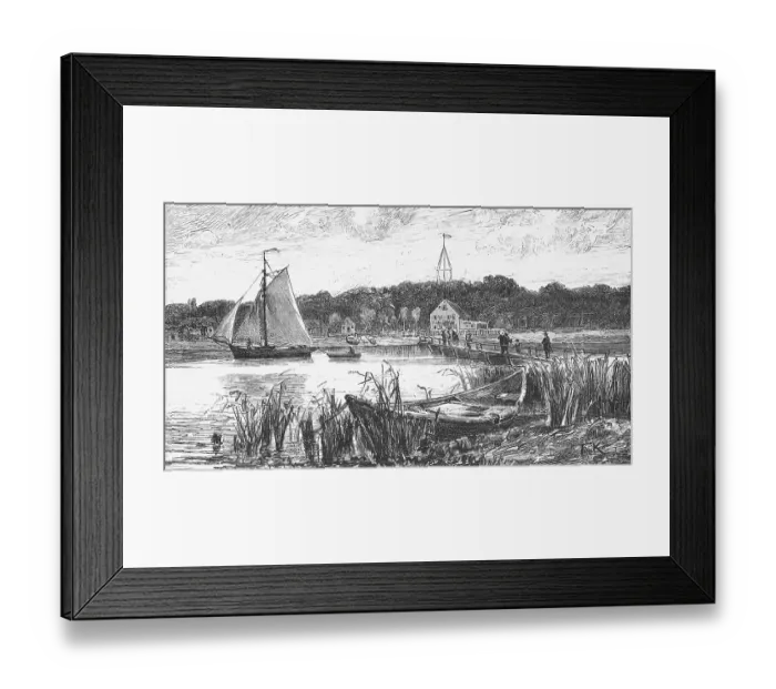 Framed Print : River Persante or ParsEta, Kolberg or KoNobrzeg Framed Print : River Persante or ParsEta, Kolberg or KoNobrzeg