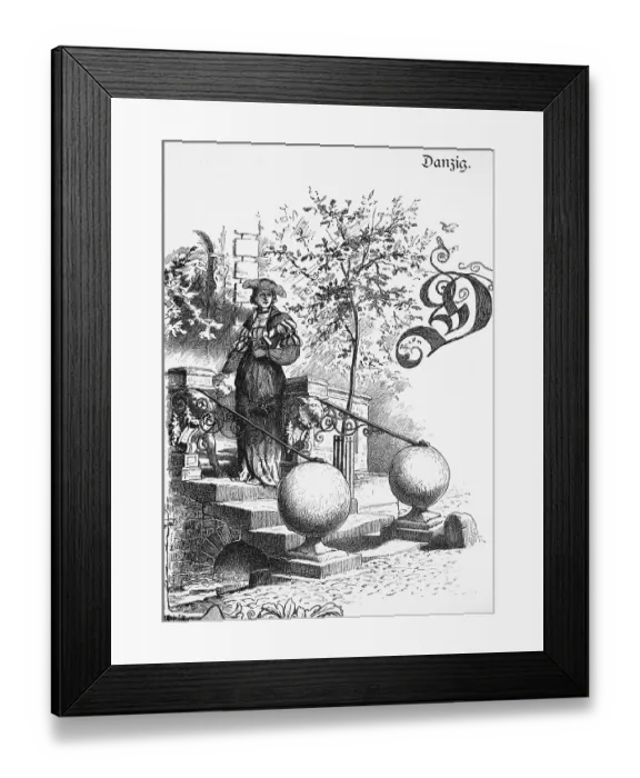 Framed Print : Fashionably dressed lady with hat Framed Print : Fashionably dressed lady with hat