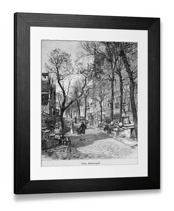 Framed Print : Heiligengeistgasse, Gdansk or GdaNsk Framed Print : Heiligengeistgasse, Gdansk or GdaNsk
