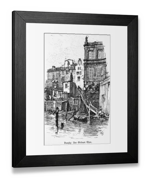 Framed Print : At the Green Gate, Gdansk or GdaNsk