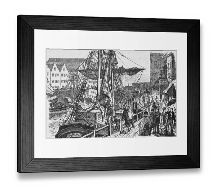 Framed Print : On the Long Bridge, Gdansk or GdaNsk