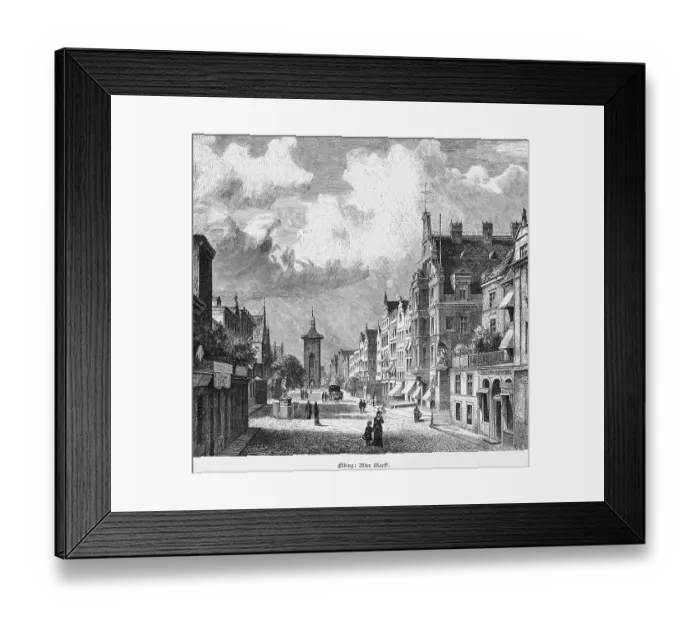 Framed Print : Old market in Elbing or ElblCg Framed Print : Old market in Elbing or ElblCg