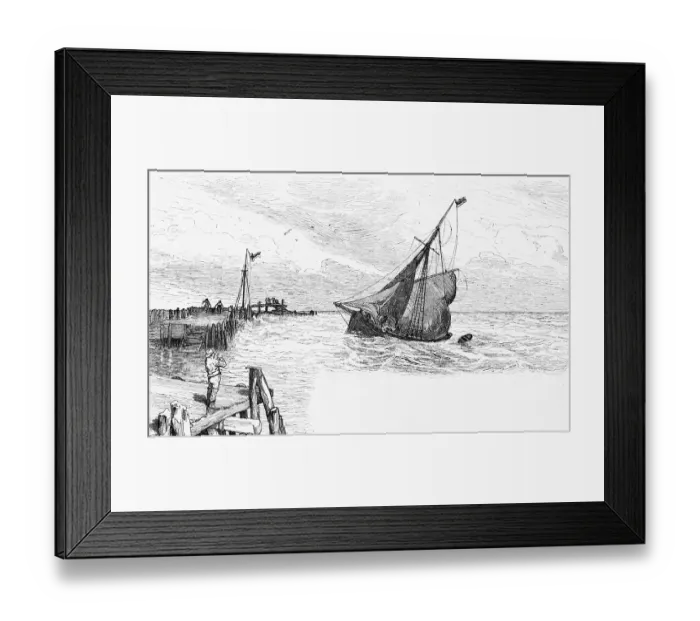 Framed Print : Storm from northwest, East Frisia