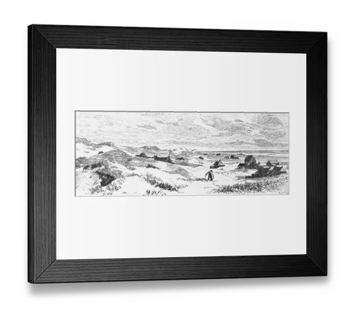 Framed Print : Dune landscape on Juist, North Sea