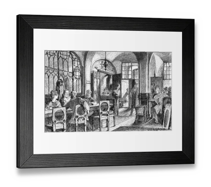 Framed Print : In the Ratskeller in Bremen, restaurant