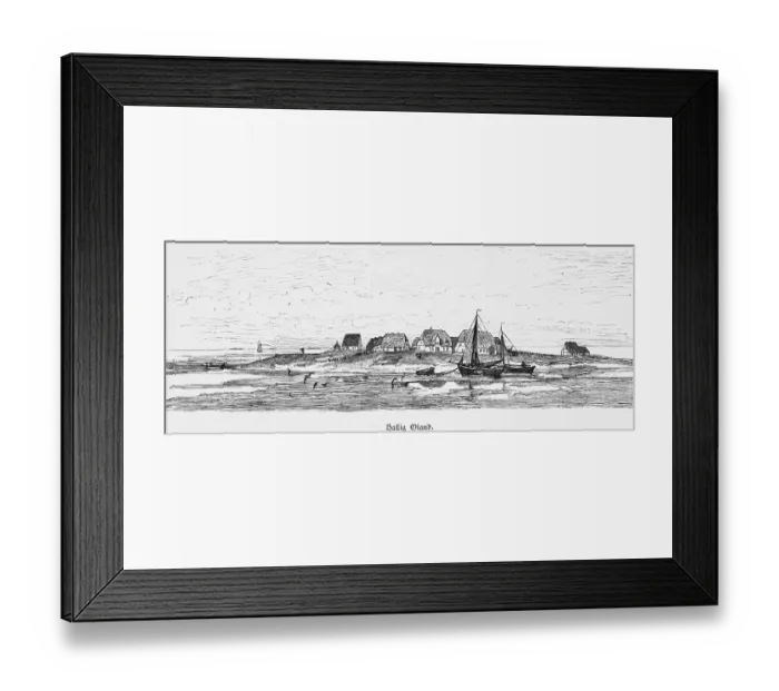 Framed Print : Hallig Oland, North Frisia, North Sea Framed Print : Hallig Oland, North Frisia, North Sea
