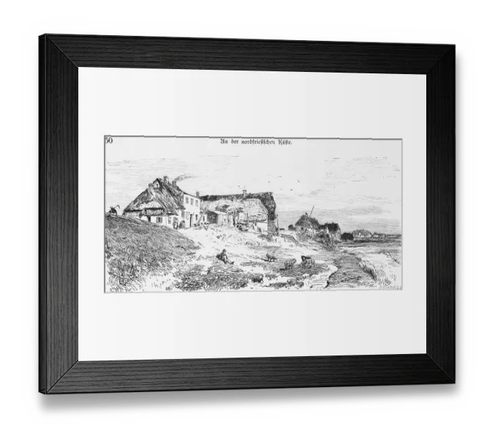 Framed Print : Seawall on Pellworm, North Frisia Framed Print : Seawall on Pellworm, North Frisia