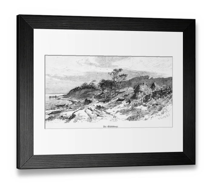 Framed Print : Coastal landscape near Gluecksburg Framed Print : Coastal landscape near Gluecksburg