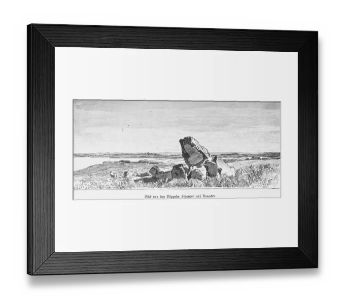 Framed Print : Dybbol, Dueppeler Schanzen with Broager