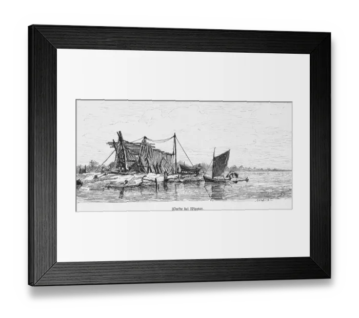 Framed Print : Shipyard near Wismar, Baltic Sea