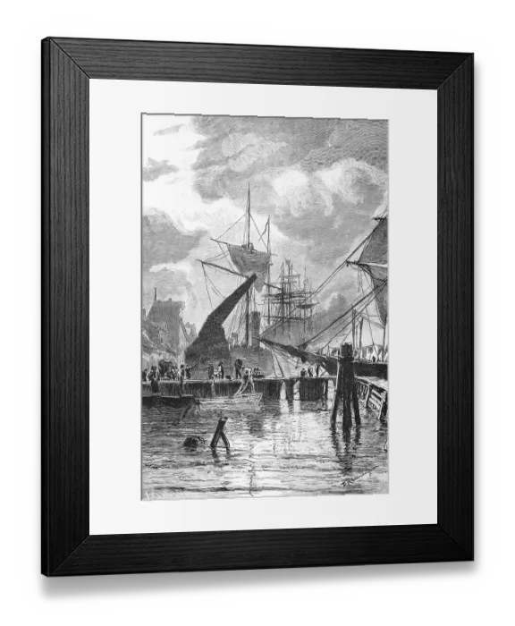 Framed Print : Harbour of Rostock, Baltic Sea