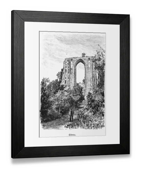 Framed Print : Church ruins in Eldena, Ludwigslust-Parchim district Framed Print : Church ruins in Eldena, Ludwigslust-Parchim district