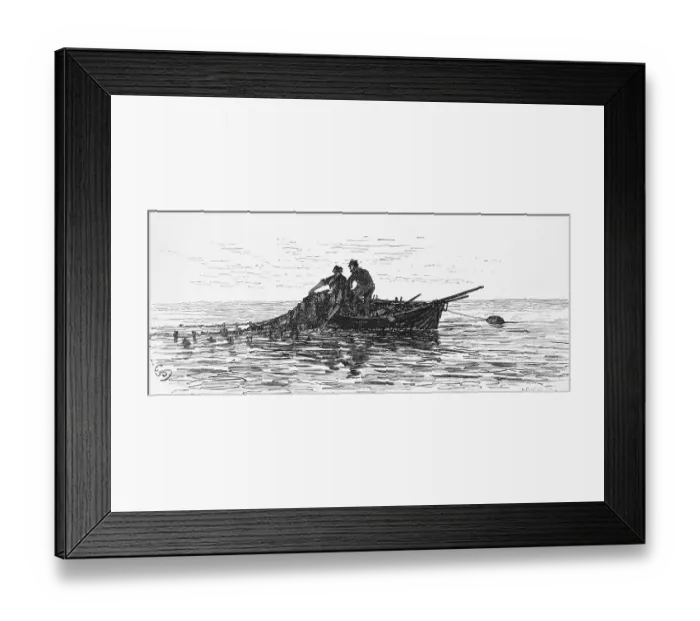Framed Print : Fishing on the Baltic Sea, Mecklenburg-Western Pomerania Framed Print : Fishing on the Baltic Sea, Mecklenburg-Western Pomerania
