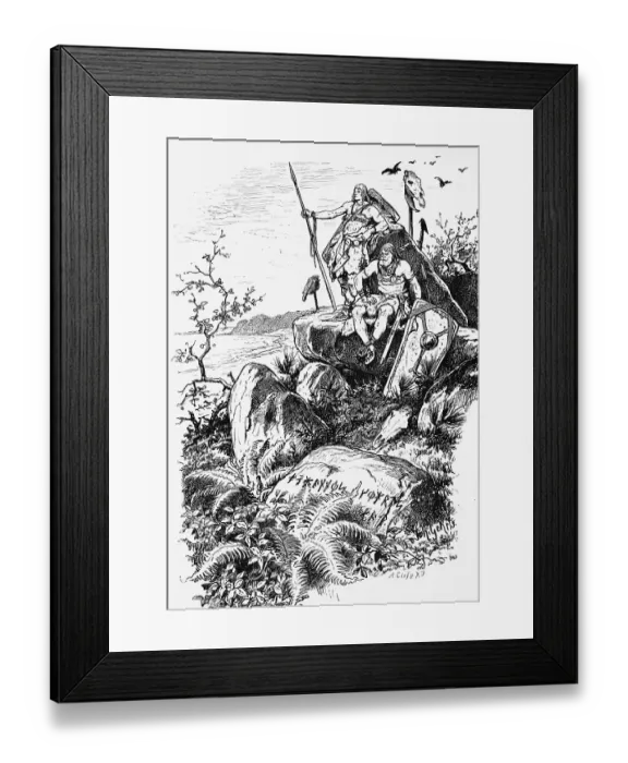 Framed Print : Historicising illustration, island of Ruegen
