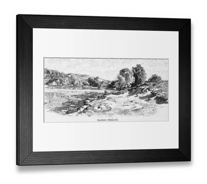 Framed Print : Mill pond in Svetlogorsk or Rauschen Framed Print : Mill pond in Svetlogorsk or Rauschen