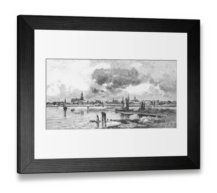 Framed Print : Town view of the border town Sowetsk