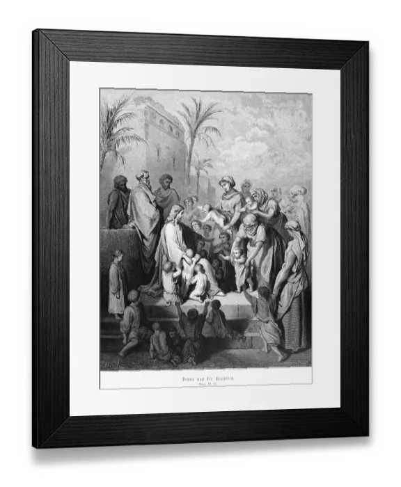 Framed Print : Jesus and the little children, Gospel of Mark Framed Print : Jesus and the little children, Gospel of Mark