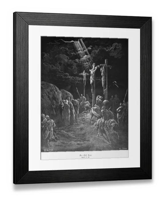 Framed Print : The death of Jesus, Gospel of Matthew Framed Print : The death of Jesus, Gospel of Matthew