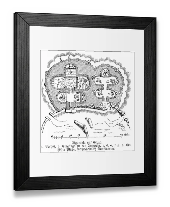 Framed Print : Phoenician temple ggantija on Gozo Framed Print : Phoenician temple ggantija on Gozo