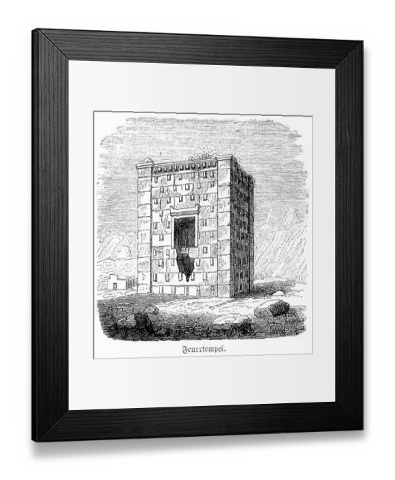 Framed Print : Square fire temple, Assyrian architecture