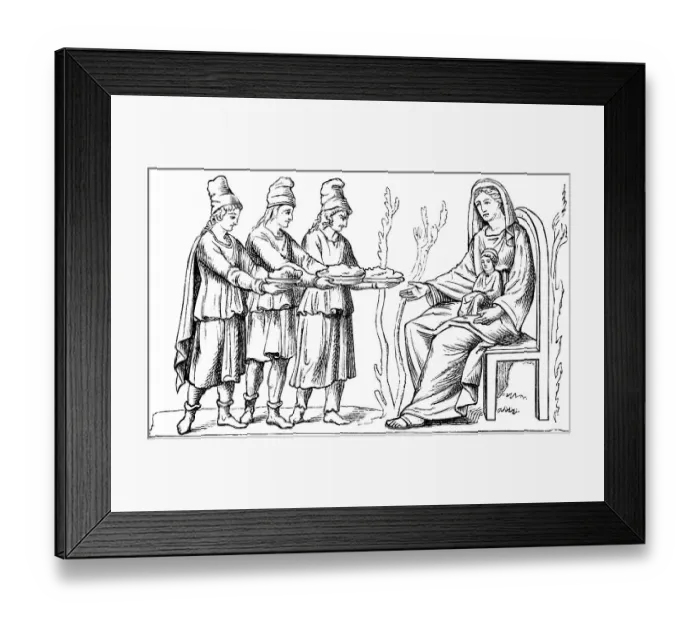 Framed Print : Madonna from the Catacomb of St Calixtus Theodotus