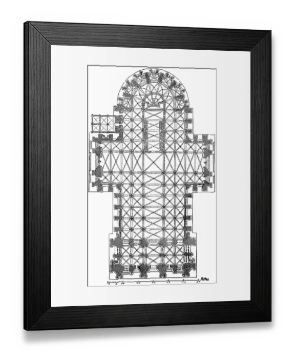 Framed Print : Floor plan of Koelln Cathedral Framed Print : Floor plan of Koelln Cathedral