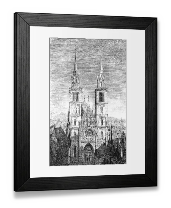 Framed Print : Gothic St Lawrence Church in Nuremberg Framed Print : Gothic St Lawrence Church in Nuremberg
