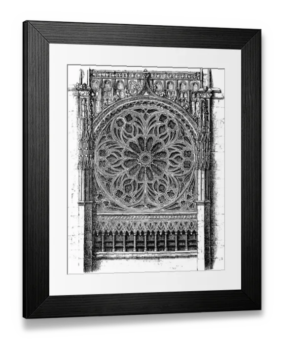 Framed Print : Rose window, west front of Rouen Cathedral Framed Print : Rose window, west front of Rouen Cathedral