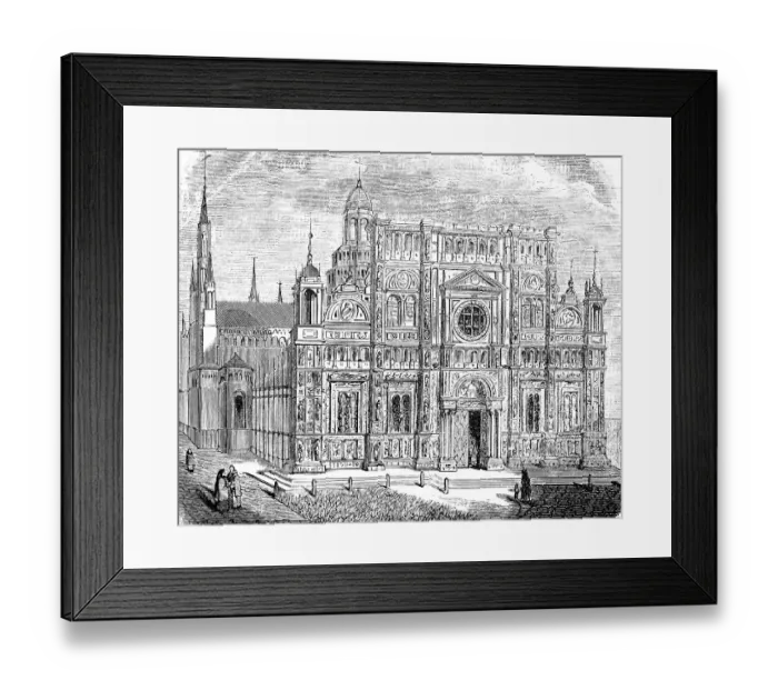 Framed Print : Monastery complex in Certosa di Pavia