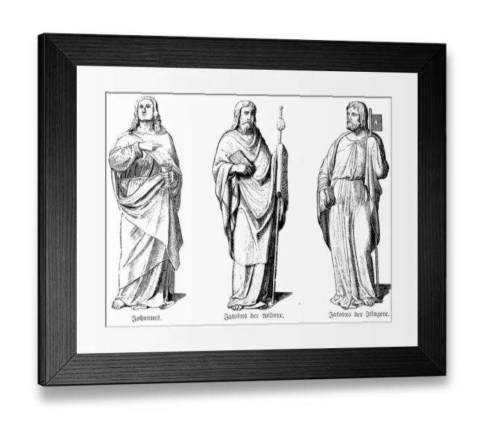 Framed Print : Portrait of the Apostles John, James the Elder Framed Print : Portrait of the Apostles John, James the Elder