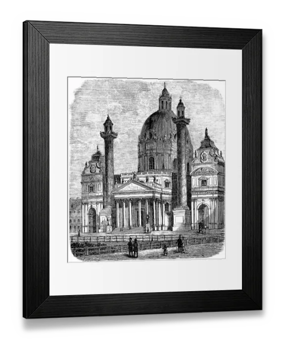 Framed Print : Karlskirche in Vienna, baroque building Framed Print : Karlskirche in Vienna, baroque building