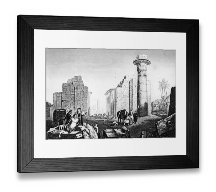 Framed Print : Ruins of Thebes, Karnak temple complex