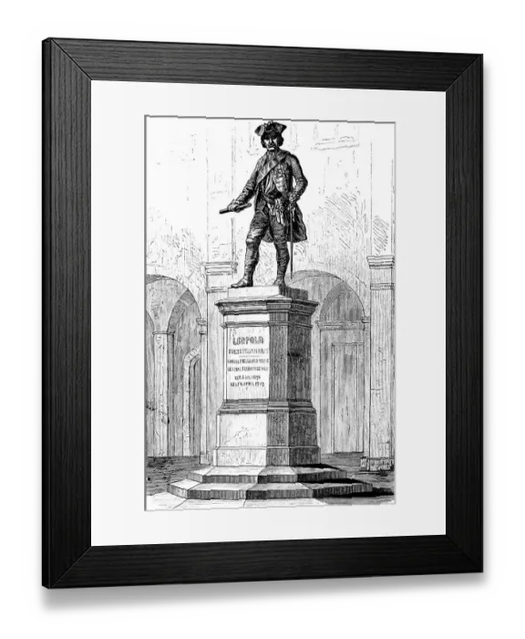 Framed Print : Statue of the old Dessauer, Prince Leopold I of Anhalt-Dessau