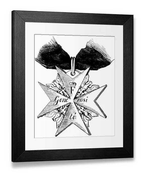 Framed Print : Orden de la Generosite, German Order of Nobility
