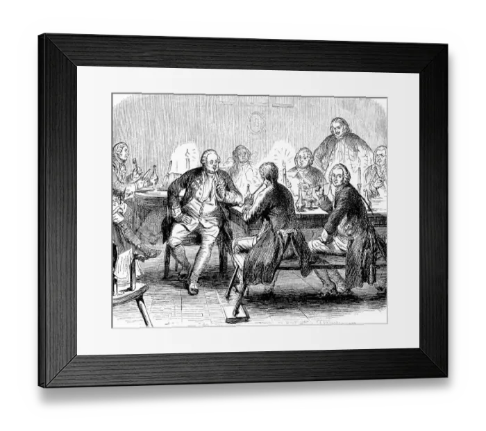 Framed Print : Frederick William I, Elector of Brandenburg in the tobacco college Framed Print : Frederick William I, Elector of Brandenburg in the tobacco college