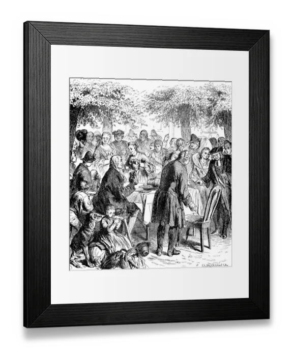 Framed Print : Catering for the Salzburgers, Protestant religious refugees in Prussia