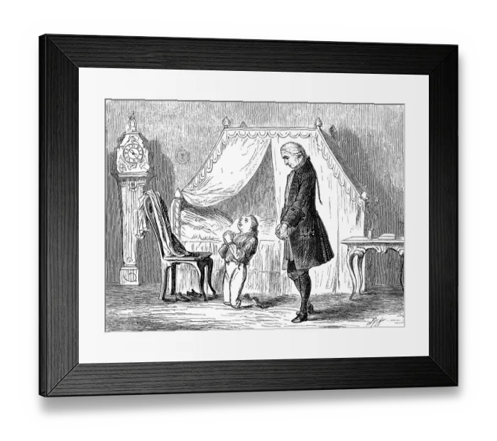 Framed Print : Prince Friedrich at evening prayer