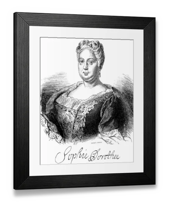 Framed Print : Portrait of Queen Sophie Dorothea of Brunswick-Lueneburg Framed Print : Portrait of Queen Sophie Dorothea of Brunswick-Lueneburg