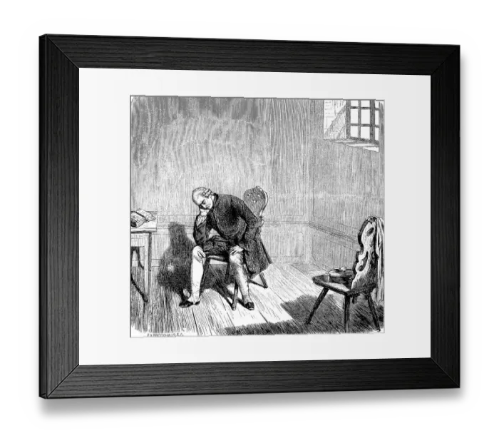 Framed Print : After his escape, the crown prince in prison in Kuestrin Framed Print : After his escape, the crown prince in prison in Kuestrin