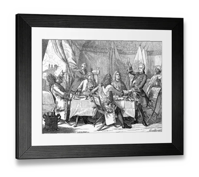 Framed Print : Crown Prince Frederick in the camp of Prince Eugene of Savoy