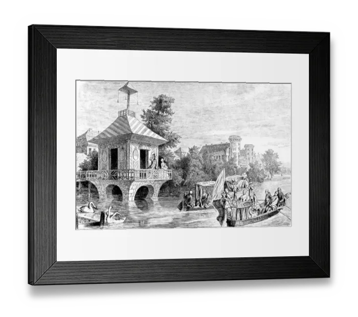 Framed Print : Crown Prince Friedrich and his wife in Rheinsberg