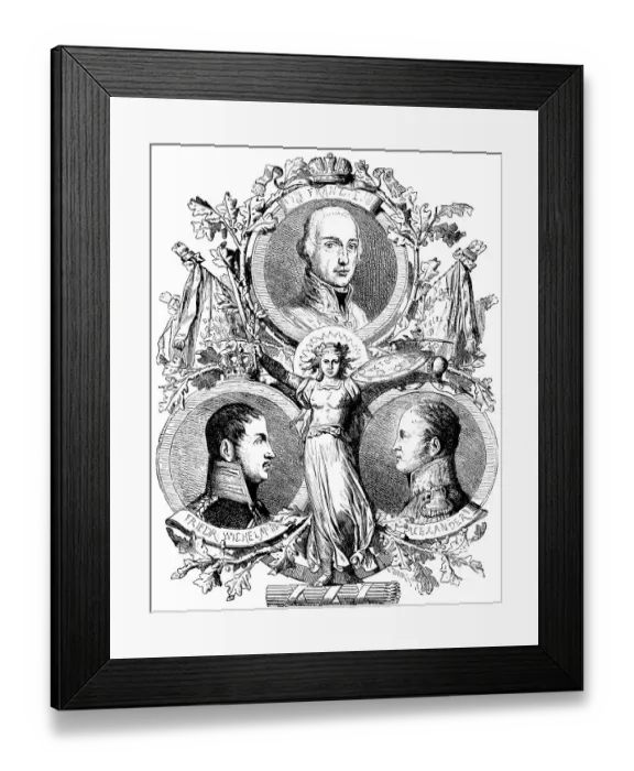 Framed Print : Portraits of the founders of the Holy Alliance Framed Print : Portraits of the founders of the Holy Alliance